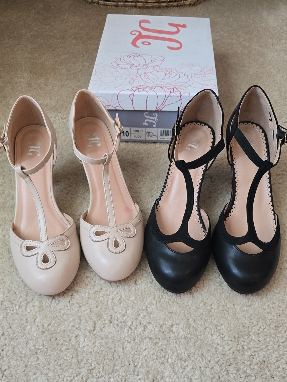 Choice Of Retro Style T-Strap Pumps